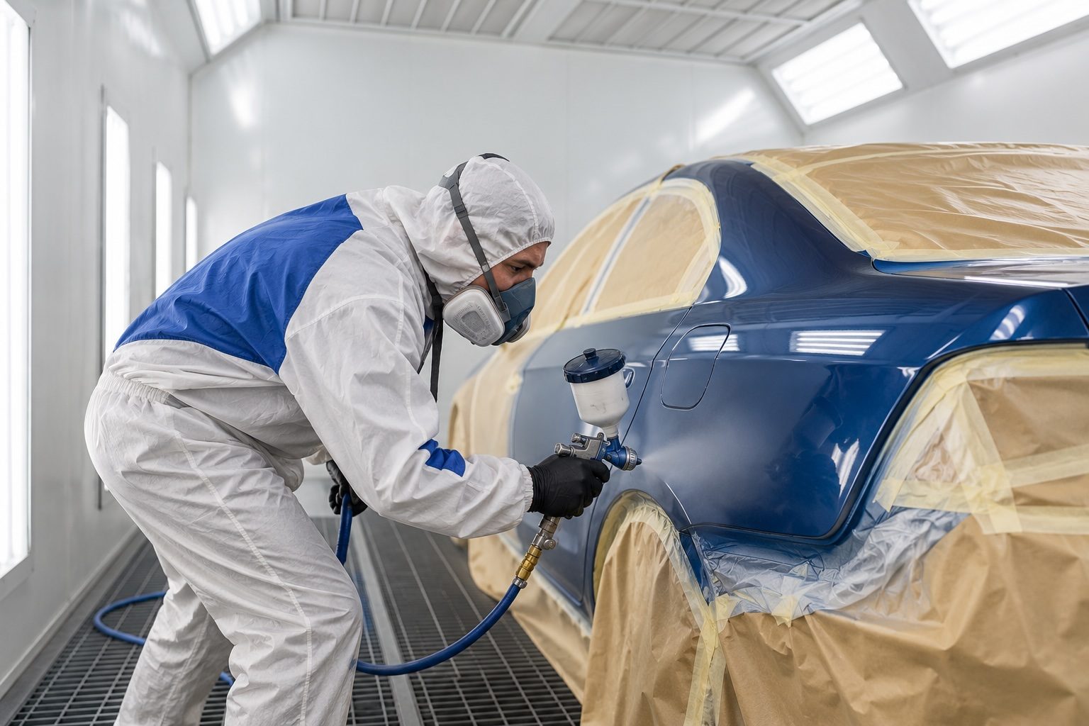 Reparto verniciatura della carrozzeria Curtol e Sossai